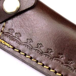 Funda de cuero con sombreado de contraste para cuchillos de hoja fija, producto OEM, hecho a mano - Product Image 2