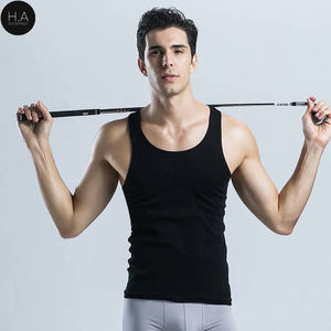 Wholesale Summer Pure Cotton <b>Vest</b> <b>Men's</b> Large Round Neck Loose Sleeveless tank Tops - Product Image 3