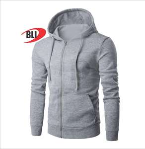 Vêtements de sport en molleton de coton Usage régulier Sweat à capuche zippé à manches longues décontracté Slim Fit Personnalisations Logo Sweats à capuche zippés pour hommes - Product Image 2