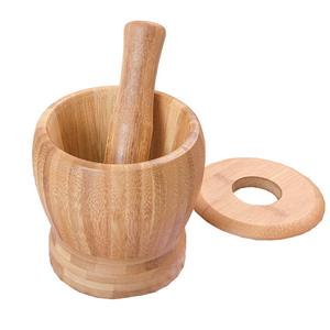 Herramientas de mortero y Mazo de madera de Mango, triturador de vegetales, mortero de piedra sólido para tamaño personalizado, hogar y cocina de jardín - Product Image 6