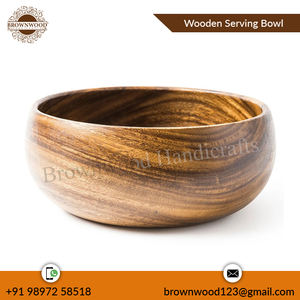 Vente en gros de forme ronde Bol en bois d'acacia, mangue et noyer Fournisseur en gros Bol de service pour fruits et salades Meilleure vente en ligne Produit de cuisine - Product Image 3
