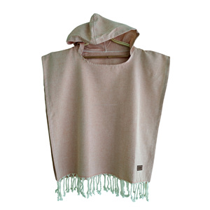 Hooded Pestemal Turkish <b>Towel</b> Beach Pool <b>Poncho</b> for All Sizes Naturas Green Hooded Kids <b>Poncho</b> Collection - Product Image 3