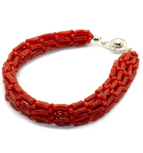 Hot Koop Mode-sieraden Vrouwen Geslacht 100% Natuurlijke Rode Koraal Armband