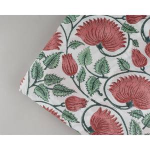 Hand Block Print Modern Upholstery Block Print Pillow Napkin Fabric Tablecloth Fabric Beautiful Floral Lotus Print - Product Image 5