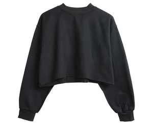 เสื้อครอปแขนยาวแบบสวมศีรษะสำหรับผู้หญิง,เสื้อครอปแขนยาวพิมพ์ลายแบบธรรมดาเซ็กซี่ - Product Image 5