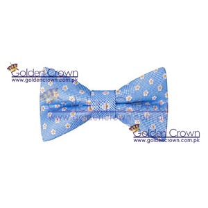 Handmade High Quality Sky Blue Dots <b>Bow</b> <b>Tie</b> <b>and</b> <b>Cravats</b> Woven <b>and</b> Embroidered with Silk Polyester Cotton Material - Product Image 6