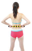 ALLWINWIN MSK12 Bâton de massage - Rouleau de massage musculaire bicolore à 7 billes pour les jambes