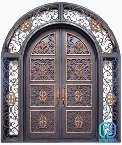 De gama alta de alta calidad de entrada de Puerta de Hierro diseños comprar de seguridad de Metal puertas de puerta de hierro forjado - Product Image 1