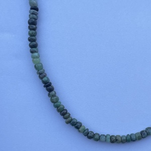 6mm 8mm 10mm Natural precioso verde esmeralda suave Rondelle cuentas de piedras preciosas collares pulseras joyería de tendencia en línea - Product Image 2