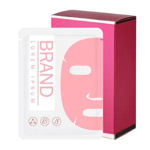 Отбеливающие нетканые лицевые маски из спанлейса, Индивидуальные OEM ODM листы от частного бренда, осветляющая косметика, лицевая маска