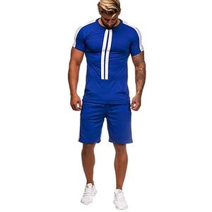 Pantalones cortos deportivos de verano con diseño personalizado para hombre, parte inferior activa de algodón y poliéster de talla grande con logotipo personalizado, conjunto de camisa deportiva a la moda para adultos - Product Image 1
