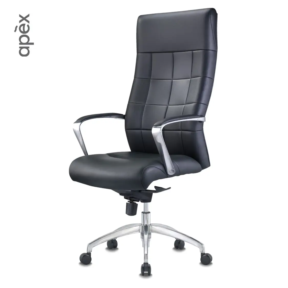 Офисная мебель в минималистичном стиле, эргономичное офисное кресло из искусственной кожи с высокой спинкой, современный хромированный подлокотник с регулируемой высотой для руководителя
