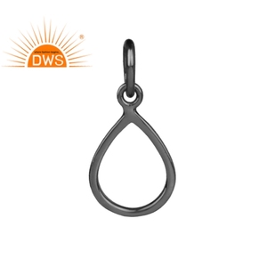 Colgante de plata de ley de rodio negro hecho a mano, proveedor de colgantes de diseñador, joyería al por mayor - Product Image 1