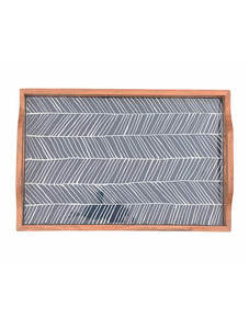 Mejor diseñador Bandeja rectangular de madera Elegante bandeja de madera de mango Bandeja para servir - Product Image 4