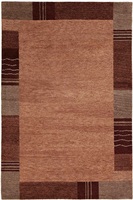 Tapis indo-népalais exclusif, noué à la main, fabriqué à la machine, 60 nœuds, tissage plat, abstrait, en laine/soie, lavable, résistant aux taches, réversible
