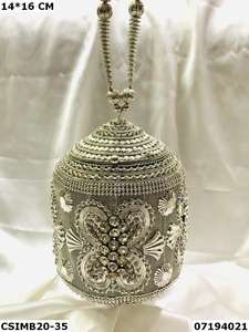 Pochette de soirée en métal fait à la main pour femmes pour mariages et affaires nuptiales - Product Image 3