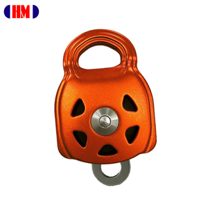 Polea de aluminio de doble rueda para escalada, rodamiento de bolas, cuerda - Product Image 3