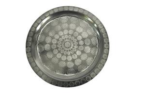 Plateau métallique rond empilable de conception dernier cri, barre antidérapante, plateaux en étain de service plateau de décoration de maison de haute qualité - Product Image 2