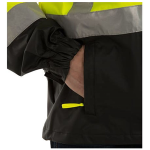Vestes de Softshell de sécurité de bande réfléchissante de couleur noire jaune pour les hommes - Product Image 5
