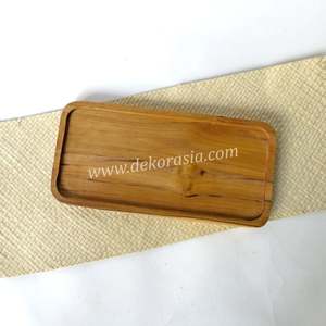 ถาดไม้สักเป็นมิตรกับสิ่งแวดล้อมสำหรับชุดอาหารเย็นถาดเสิร์ฟเครื่องครัวไม้ธรรมชาติ - Product Image 5