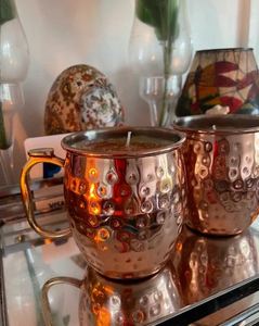 Pot de cire de stockage en cuivre de qualité supérieure avec design martelé parfait pour la décoration de Noël et de Pâques - Product Image 3