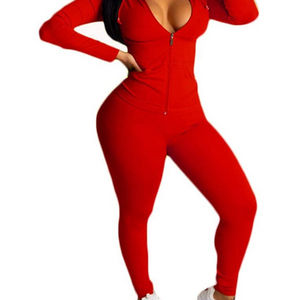 women red tracksuit with custom <b>embroidery</b> tracksuit - Product Image 1