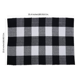 Alfombra Cuadrada Moderna Antideslizante y Resistente a las Manchas de Algodón Personalizada, Tapete para Puerta, Tapete para Piso, para Decoración del Hogar, Interior y Exterior - Product Image 1