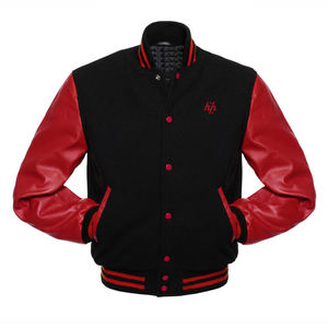 Veste de baseball en laine Letterman personnalisée hiver Melton laine cuir manches Varsity Bomber toile veste vierge - Product Image 4