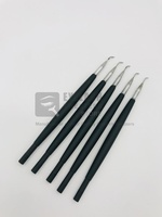 Alat ekstensi bulu mata Stainless Steel, hitam, alat pemisah kecantikan runcing untuk isolasi, alat pemisah bulu mata