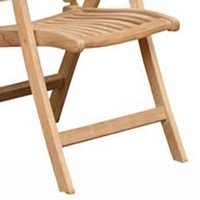 Madison Modern High Back Liegender Freizeit stuhl Luxus Teakholz Klapp Patio Gartens tuhl für Outdoor Camping Dining Parks