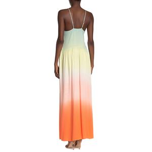 Vestido de diseñador de 3 tonos de colores para mujer, rayón, Hippy, bohemio, degradado - Product Image 2