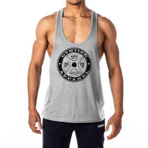 Custom Made Men's U-Neck Tank Top with <b>Stringer</b> <b>Vests</b> for Running Gym & Workout Features Custom Printing Designs for Athletes - Product Image 3