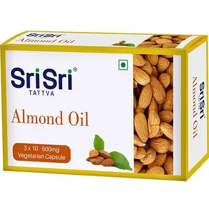 Cápsulas de óleo herbal da índia, sri-ayurveda, almond, 15g