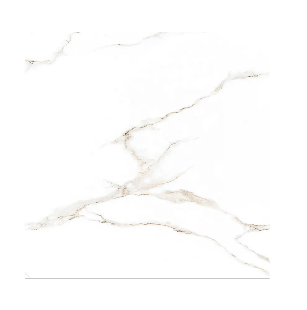 Soggiorno moderno pavimento piastrelle Design 600x600 Carrara bianco lucido gres porcellanato smaltato vendita calda progettazione piastrelle per pavimenti