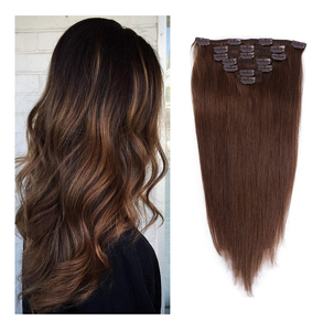 Extensiones de Cabello Virgen Vietnamita de Lujo, 100 Gramos, con Clip, Cutículas Alineadas, Color Ombre Decolorado, 22-24 Pulgadas - Product Image 5