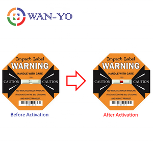 Étiquette d'impact - Étiquette de choc 75G Autocollant d'impact orange - Product Image 2