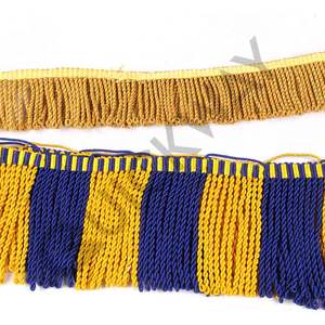 OEM Gold Bullion Wire Fringe Customized Metallic Fringe Trimmings Top Quality Antique Gold Silver Twisted <b>Tassel</b> <b>Trim</b> - Product Image 2