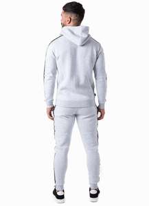 Nuevo Conjunto Deportivo Unisex con Sudadera con Capucha, Pantalones Deportivos de Felpa, Poliéster/Algodón Elástico, Sudadera con Capucha Lisa - Product Image 3