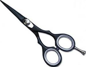 Tijeras de corte de pelo de peluquero profesional con revestimiento negro azabache de acero inoxidable Premium, último diseño de moda para Estilismo de precisión - Product Image 5