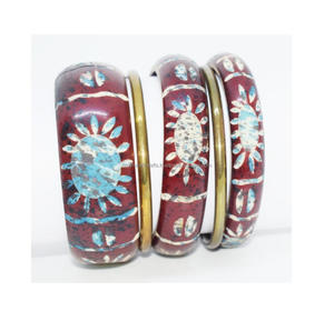 Juego de brazaletes de color melocotón 1950 Compre pulsera colorida redonda ancha de Año Nuevo en línea y joyería del Día Mundial DE LA Salud - Product Image 3