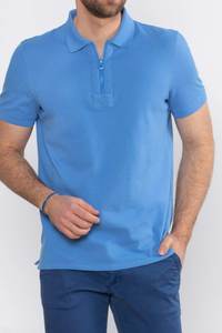 Cotton Pique Design Your Own Custom Mens zip Polo Shirt Brand Quality Factory Short Sleeve High Quality 100 Men Casual Summer - Product Image 6