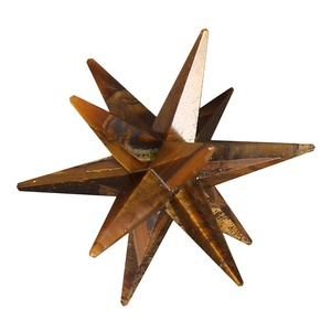 Cristal de alta calidad merkaba estrella hierro Ojo de Tigre merkaba 12 puntos Reiki curación cristal cuarzo Merkaba estrella piedra preciosa al por mayor - Product Image 4