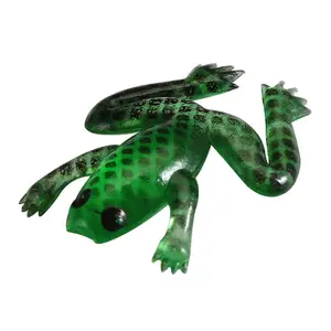 新奇4厘米1.5克仿生天然绿色橡胶软塑料诱饵淡水顶水游泳青蛙钓鱼诱饵