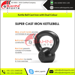 Dual Color Cast Iron Kettlebell <b>Strength</b> <b>Training</b> Cast Iron Kettlebell Heavy Duty Cast Iron Kettlebell - Product Image 5