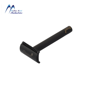 Afeitadora de seguridad de doble filo ajustable para hombre con mango de latón y cuchillas de acero inoxidable, ¡gran oferta! - Product Image 1