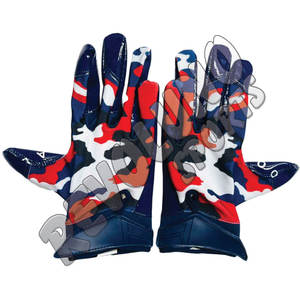 Gants de réception de football américain Super Sticky Palm Custom Camouflage Design Back Hand Sublimation Printing - Product Image 2