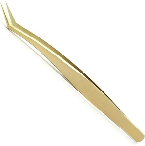Pinzas para Pestañas con Punta de Fibra y Logotipo Personalizado, Pinzas de Agarre Nano de 45, 75 y 90 Grados, Pinzas para Extensión de Pestañas de Marca Privada - Product Image 1