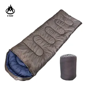 Envelope de saco de dormir de inverno para acampamento ao ar livre à prova d'água com capuz, entrega rápida de fábrica