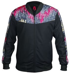 Veste de baseball en satin noir tendance, dos brodé, fermeture éclair intégrale, veste bomber de sport, respirante pour l'hiver - Product Image 1