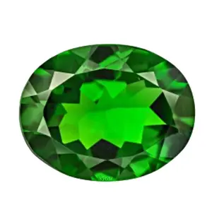 Diopside-óvalo de 8x10mm, piedra Natural cromada de calidad fina, Gema suelta facetada, Diopside de cromo ruso - Product Image 1